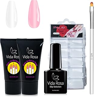 Polygel Nail Kit For Beginners Poly Gel Extension Nails 2 Pcs 0.5oz Nail DIY Technician Set Builder Gel For Nails