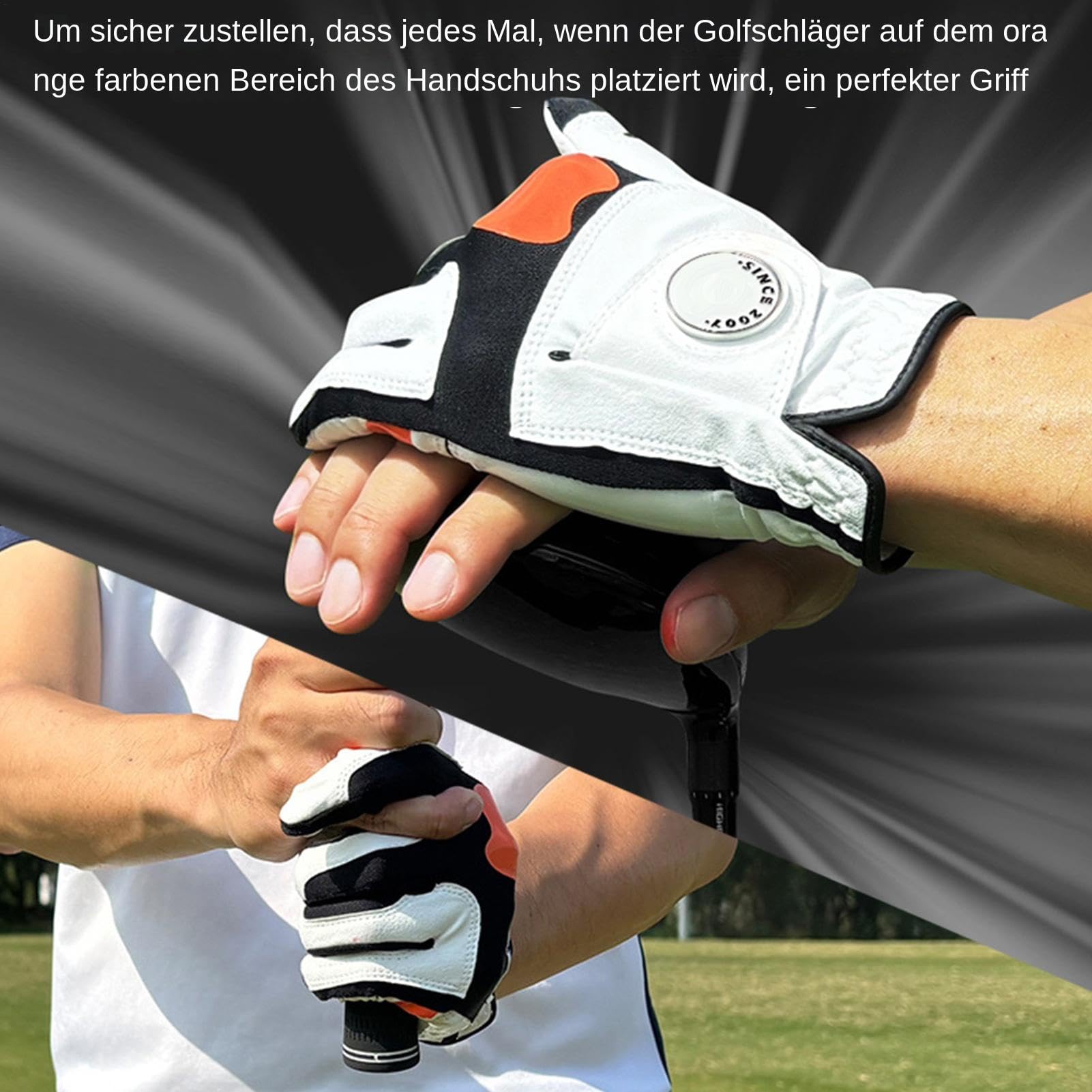 Guanto da golf, guanto da allenamento da golf, guanti da allenamento per impugnatura, aiuto per allenamento swing, guanto sinistro per allenamento da golf con attacco per migliorare lo swing e la