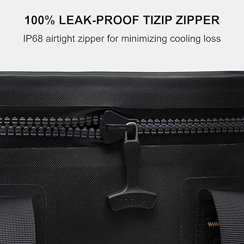 Miniatura 3 de SPARTER Enfriador suave portátil de 12 latas, IP68 Tizip cremallera a prueba de fugas para camping, pesca, playa, aire libre, hielera aislada con