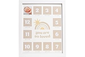 Kate & Milo Baby Milestone School Picture Frame, Newborn to Kindergarten Keepsake Nursery Decor