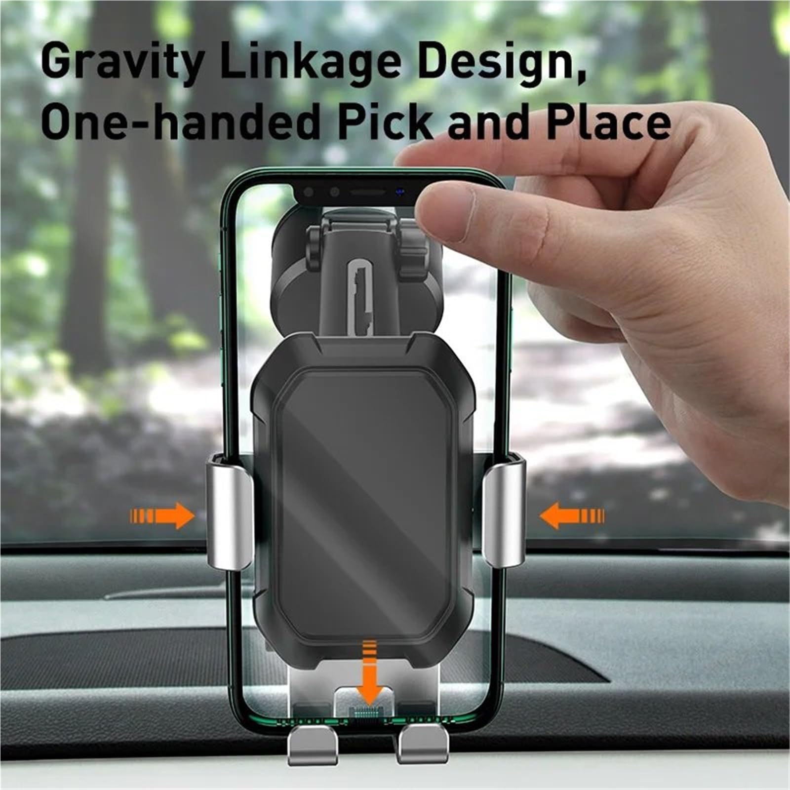 Soporte Movil Coche Supporto Telefono Auto Supporto per Telefono da Auto Gravity con Ventosa, Supporto Universale Regolabile per GPS da Auto per iPhone 12 PRO Max
