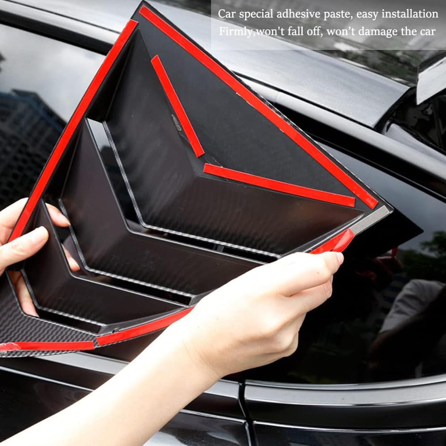 Blazeray for Honda Accord 11th Gen 2026 2025 2024 2023 ABS Sport Car Exterior Rear Side Window Louvers Air Vent Scoop Shades Cover Blinds for Honda Accord Accessories 2PCS(Bright Black)