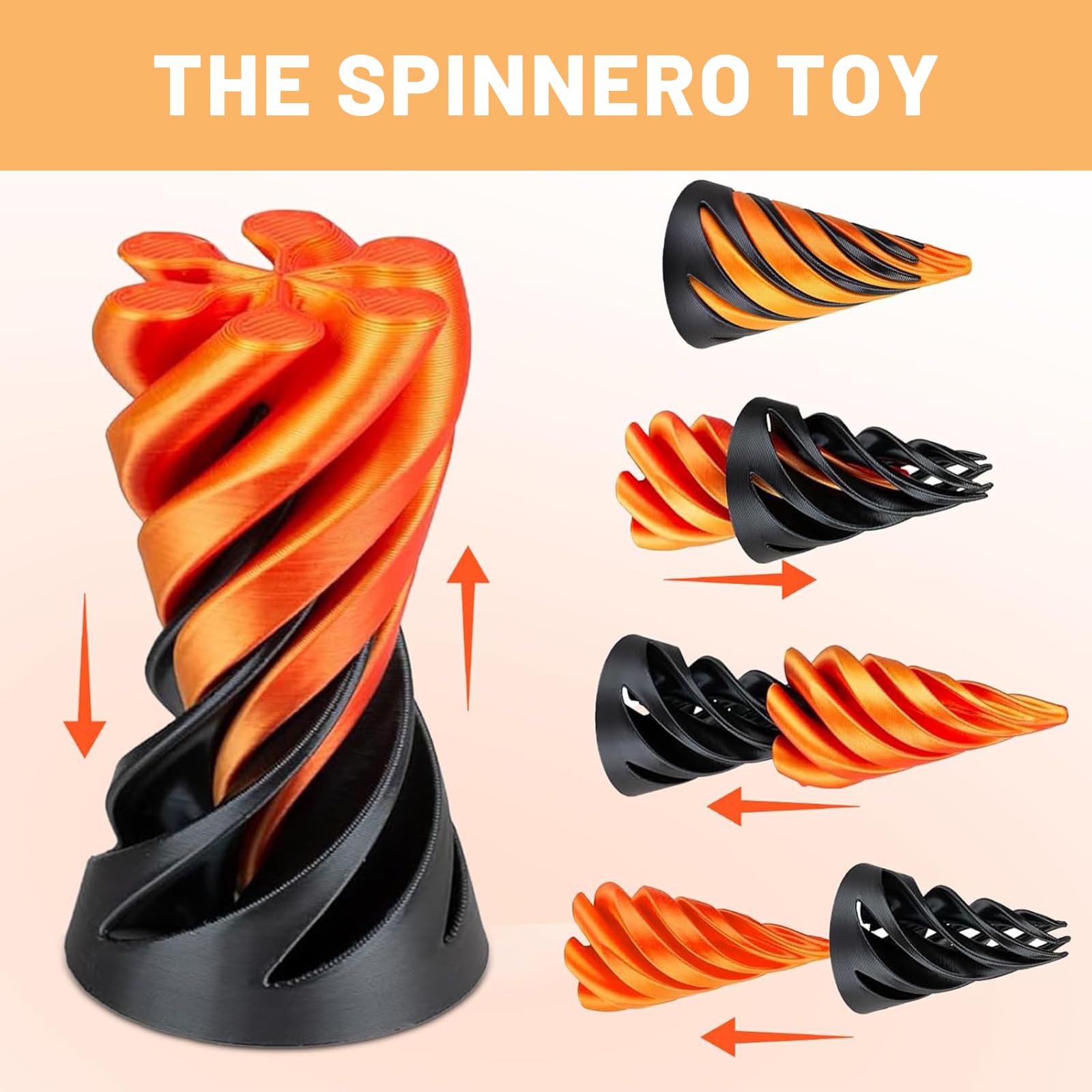 Juguete antiestrés en espiral impreso en 3D / Cono apilable para aliviar el estrés / Decoración de escritorio con PLA degradado para aliviar la ansiedad / Regalo único con giro antiestrés - España Juguete antiestrés en espiral impreso en 3D / Cono apilable para aliviar el estrés / Decoración de escritorio con PLA degradado para aliviar la ansiedad / Regalo único con giro antiestrés - España