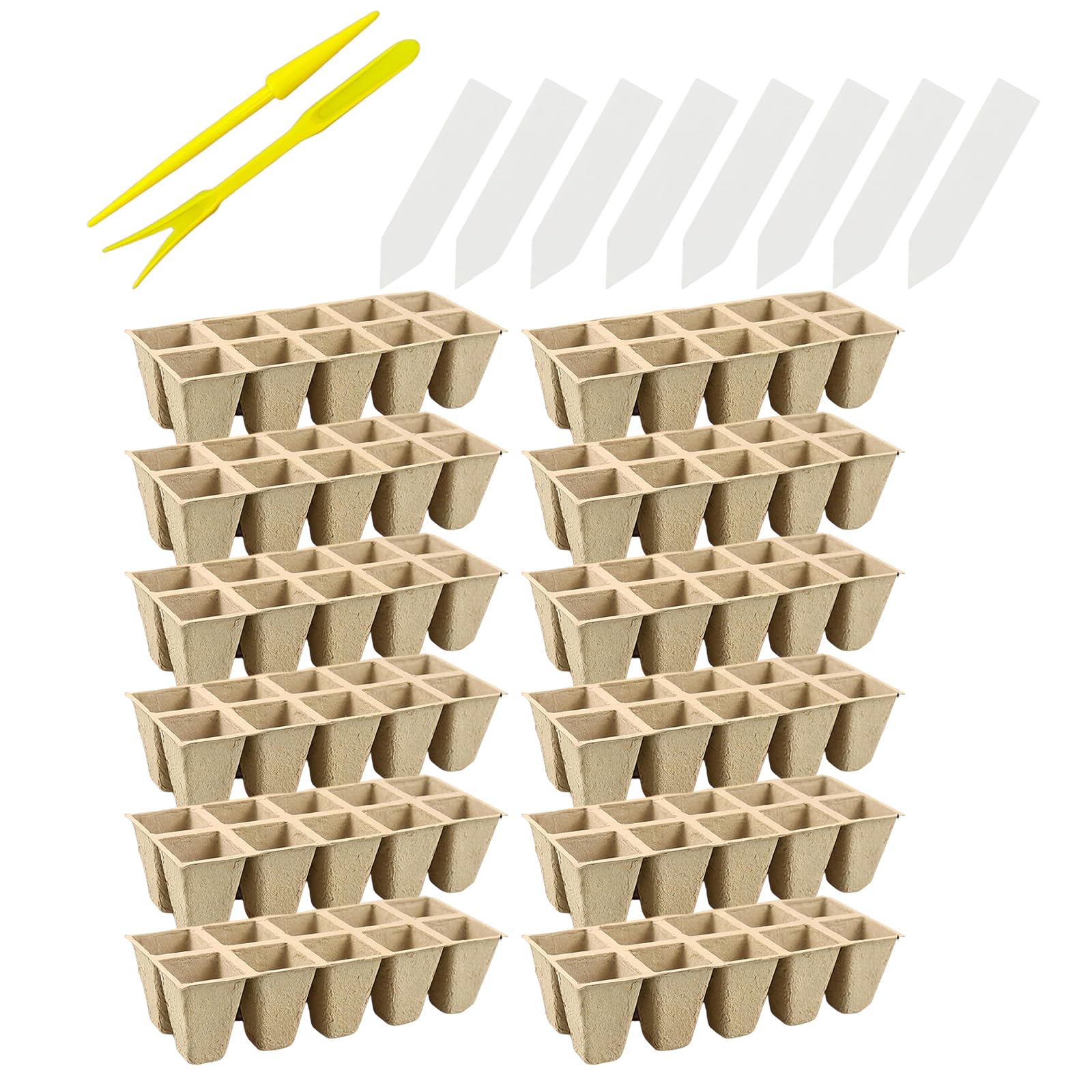 hogtnd Multipurpose 10 Compartment Nursery Container for Gardening Gardening Plantlet Tray