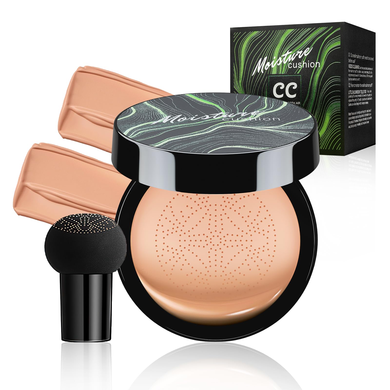 Waterproof Moisturizing Air Cushion CC Cream Oil Control BB Cream Foundation Create Natural Face Makeup Vegan Cruelty Free