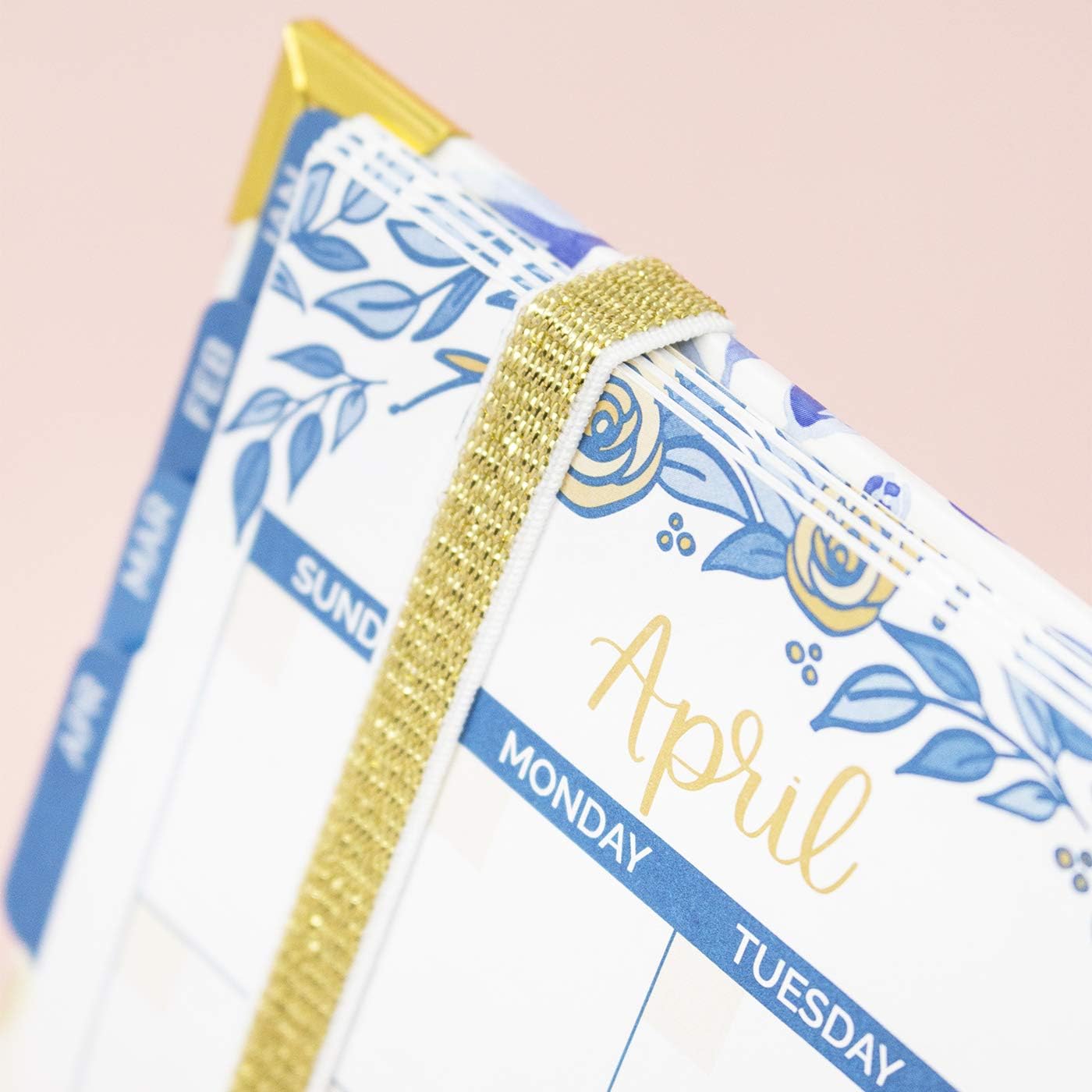 bloom daily planners Elastic Planner Bands with Pen Holder Loop - Set of 3 Stretchy Closure Bands/Bookmarks for Planners, Journals, Notebooks & More - Metallic