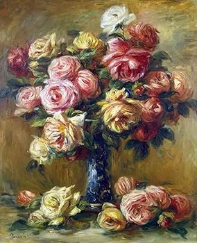 Amazon | 番号による絵画ピエールオーギュストルノワール花の