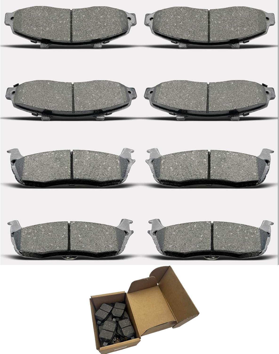 Brake Pads Sets Fit For Ford For F-150 1999-2003,For Lincoln Blackwood 2002 D679 D879 8PCS Front Rear Brake Pads CCTECHMASS