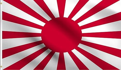 DMSE - Bandera japonesa japonesa de batalla del sol naciente de la Segunda Guerra Mundial, 3 x 5 pies, 100 % poliéster, 100 % poliéster, resistente