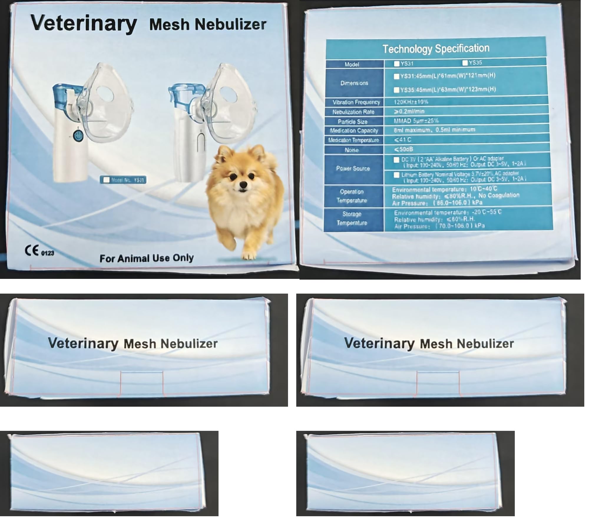 Nébuliseur portable pour chat, nébuliseur portatif de brume froide pour animaux de compagnie, nébuliseur vétérinaire rechargeable par USB, inhalateur à vapeur pour la maison et le bureau