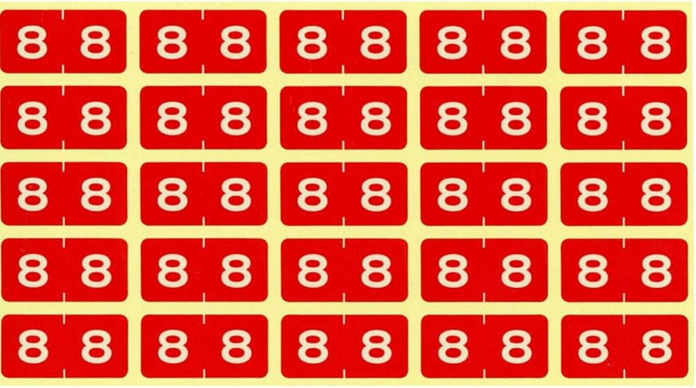 Lihit Lab HK7753-8 Color Number Labels, M, Pack of 250