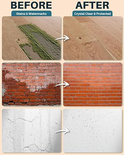 Miniatura 3 de Sellador impermeable transparente, revestimiento impermeable transparente de 281 onzas, agente invisible a prueba de agua líquido para techos,