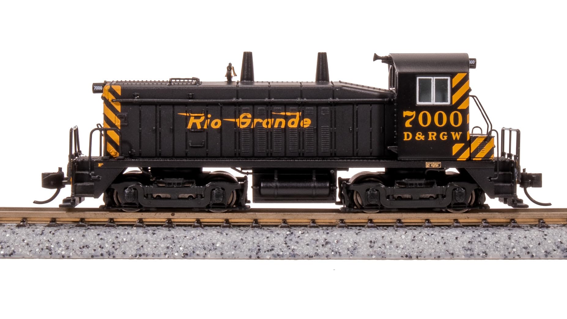 Broadway Limited 7491 EMD NW2, DRGW 7000, Black & Gold, Paragon4 Sound/DC/DCC, N Scale