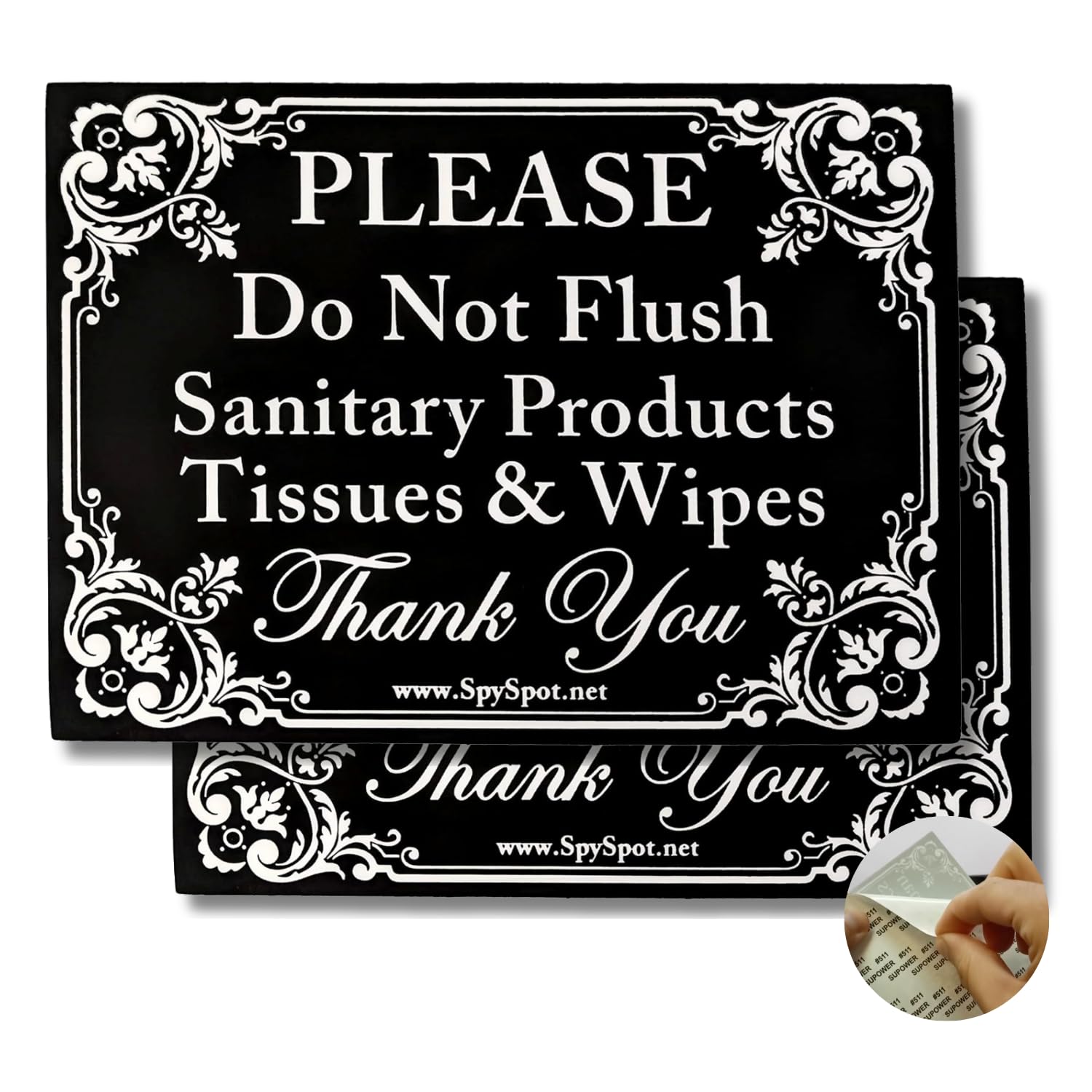 SpySpot 2 Pack Please Do Not Flush Sign, 4