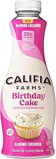 Birthday Cake Almond Milk Coffee Creamer, 25.4 Oz, Dairy Free, Plant Based, Vegan, Gluten Free, Non GMO, Almond Creamer, Almondmilk