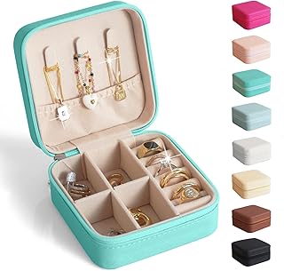 BeBeGee Travel Jewelry Case, Portable Mini Jewelry Travel Organizer, Small Jewelry Boxes for Women, Bridesmaid Gifts and T...