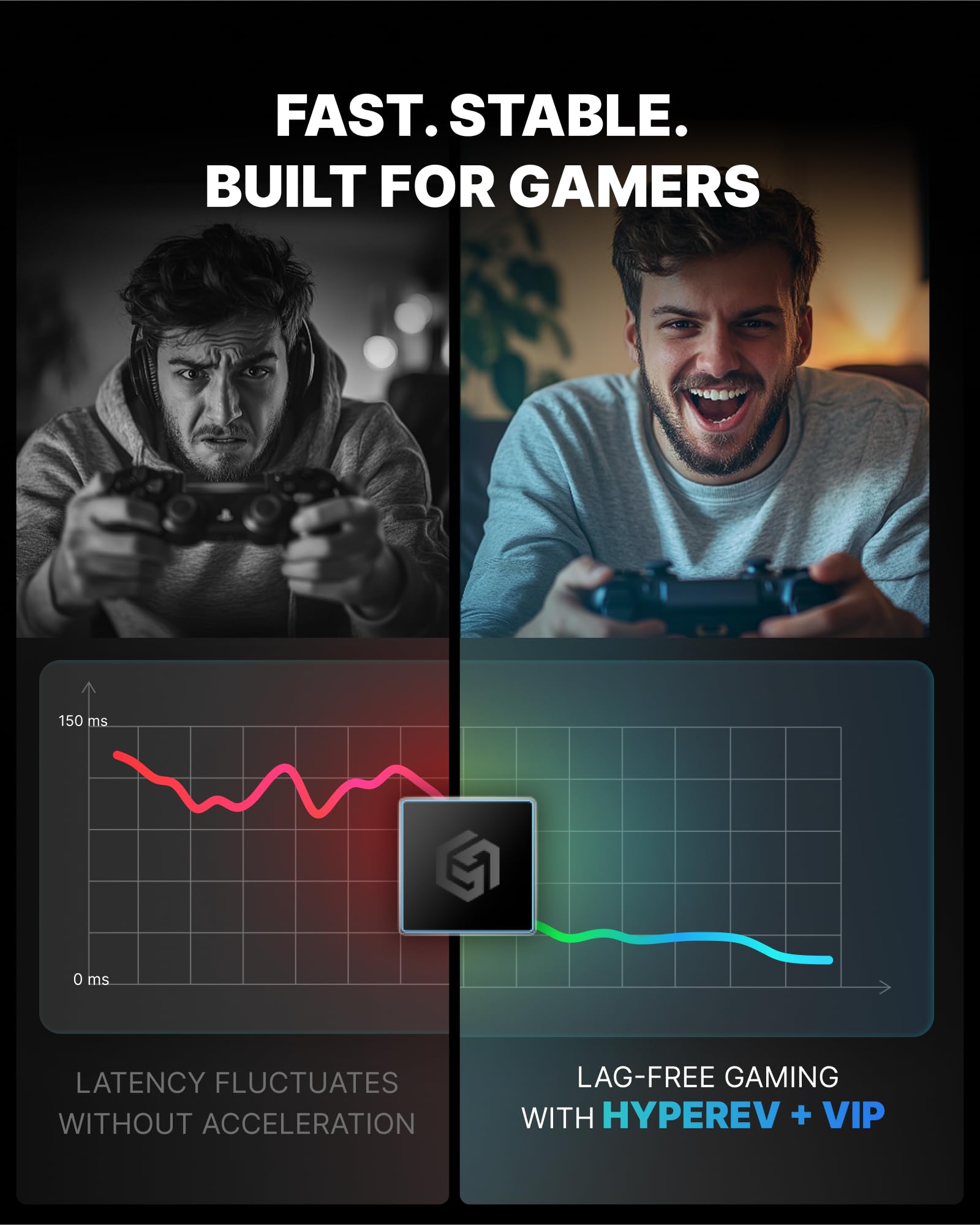 HYPEREV AX3000 game acceleration low ping feature