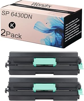 Wondrx SP 6430A SP 6430DN Toner Cartridge for Ricoh SP 6430A SP 6430dn, High Yield 10000 Pages, Reliable Performance Compatible for Ricoh SP 6430dn Printer Black 2Pack
