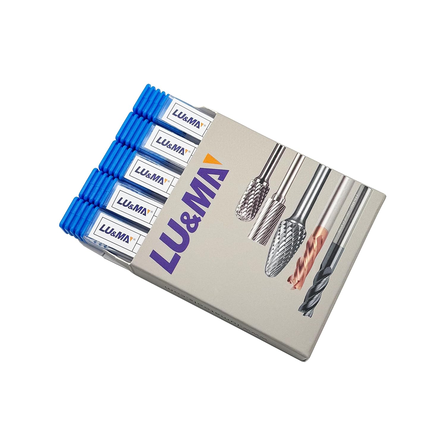 Carbide Square End Mill - 2 Flute - 5/16"-2T (5 Piece, 5/16") - for Milling Alloy Steels, Hardened Steel, Metal & More – Mill Bits Sets for DIYers & Professionals by LU&MN