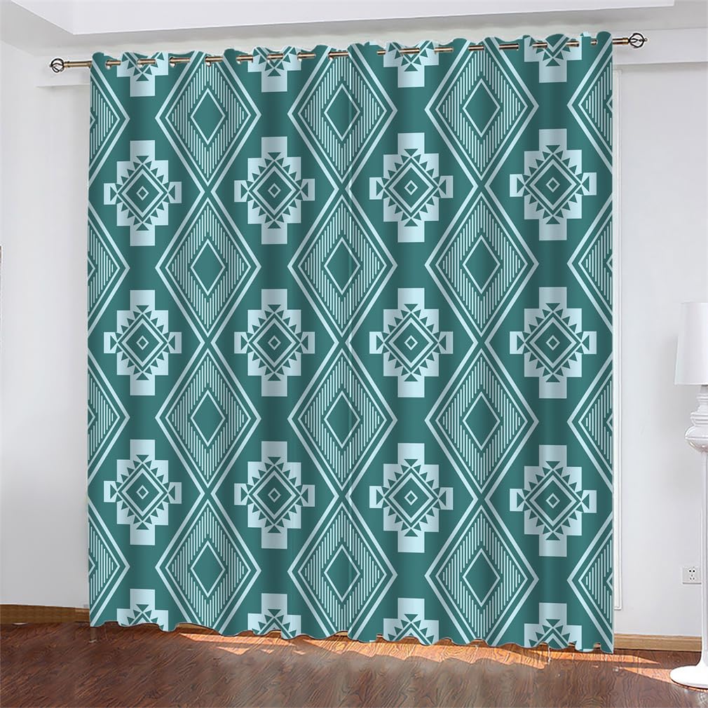 Rideaux occultants opaques thermiques motif floral bohème