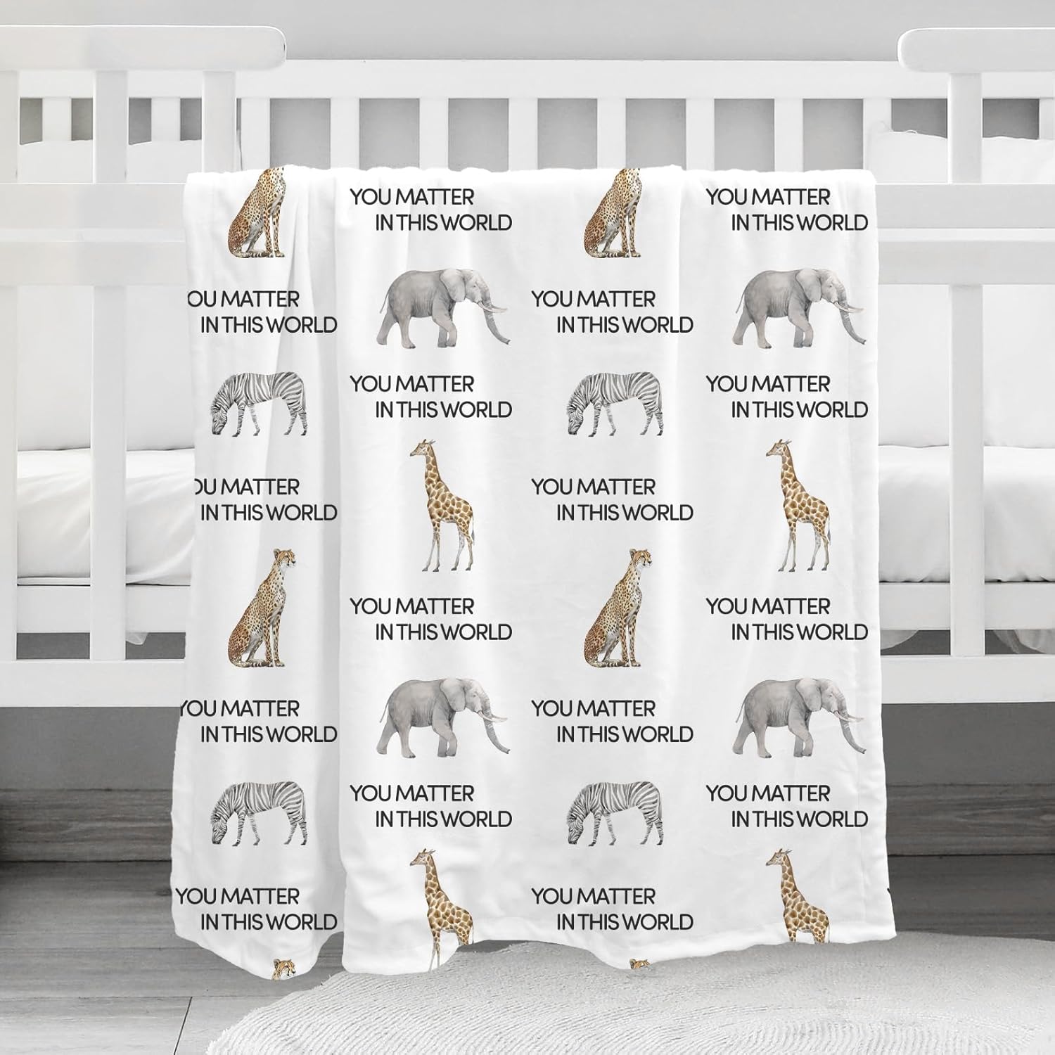 Minky Baby Blanket for Boys, Soft Plush Receiving for Newborns - Leopard 30x40 Inches - Image 6