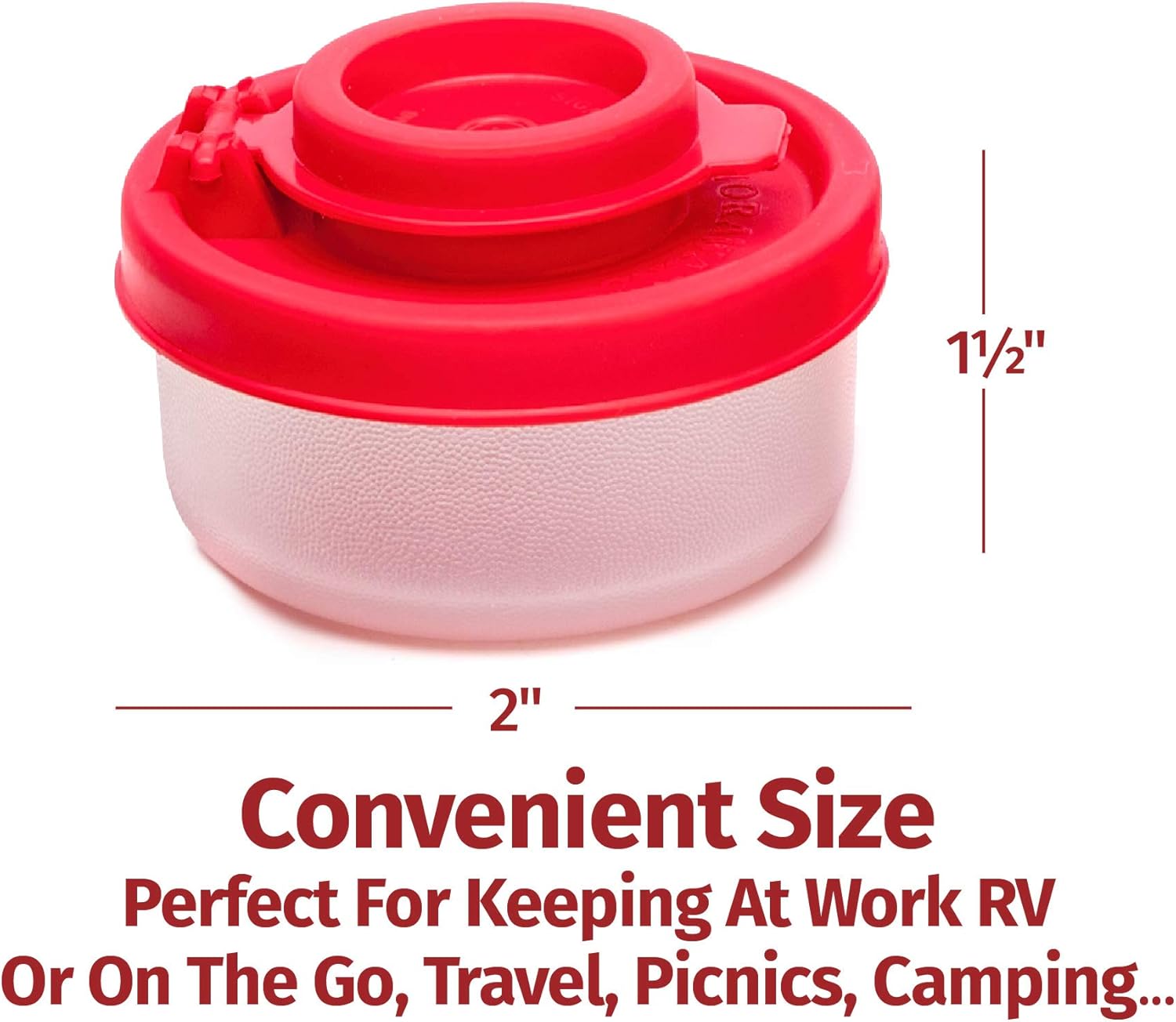 Salt and Pepper Shakers Moisture Proof Set of 2 Large Salt Shaker to go Camping Picnic Outdoors Kitchen Lunch Boxes Travel Spice Set Clear with Red Covers Lids Plastic Airtight Spice Jar Dispenser: Home & Kitchen