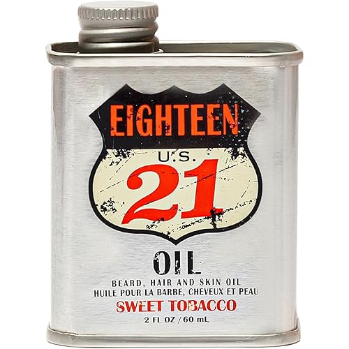 18.21 Man Made Hair, Skin & Beard Oil for Men, 4 Scents - Non-Greasy, Conditioning Balm with Castor Seed, Jojoba, and Argan Oils - Premium Tattoo and Mustache Care Products