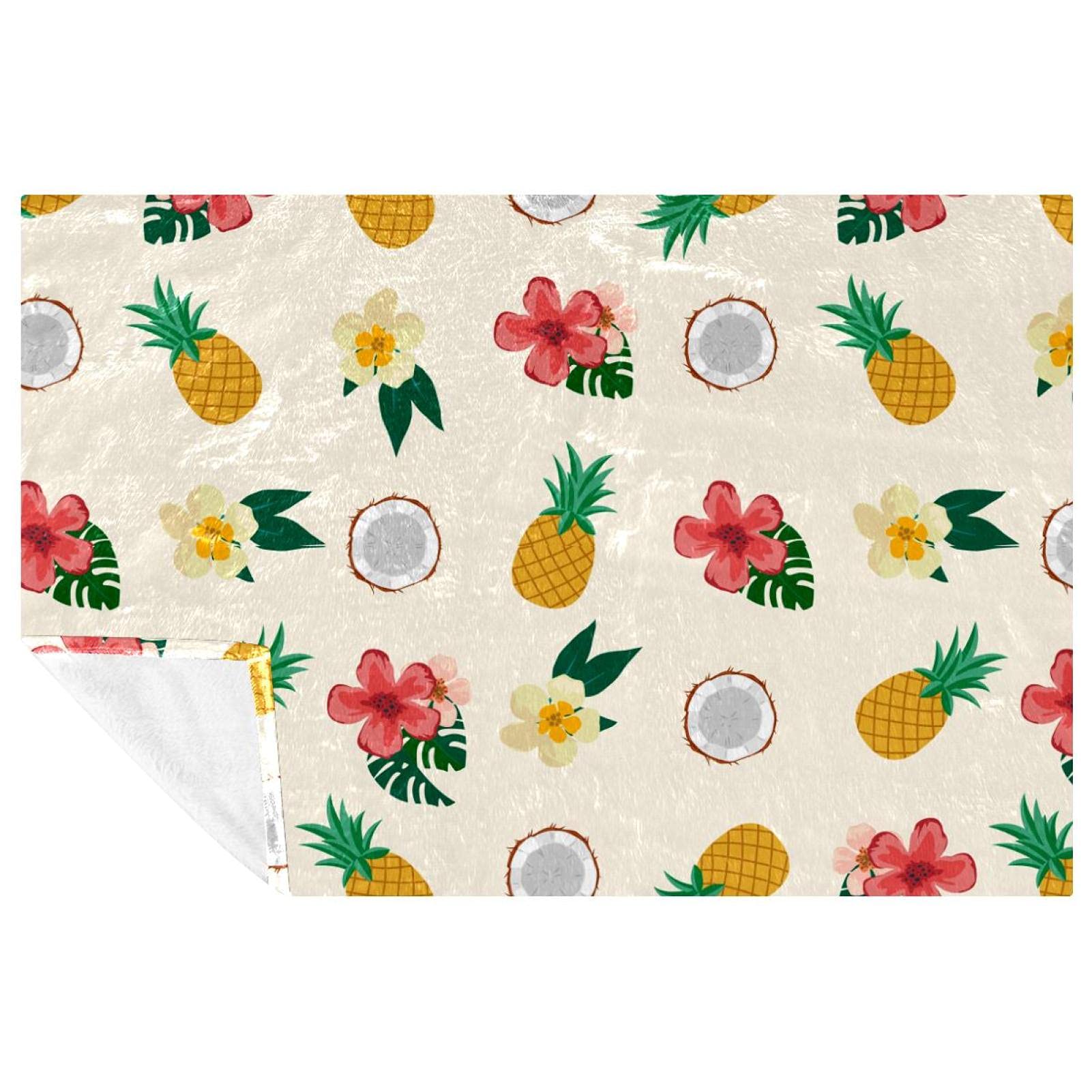 Couverture chaude lit canapé pique-nique camping plage motif exotique 150x100