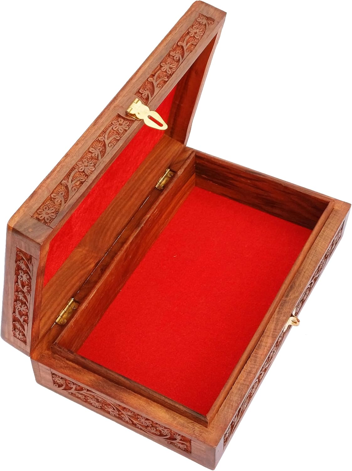 Rosewood Decorative Wooden Carved Jewelry Box, Kit, Vanity, Chest, Trinket, Organizer For, Men, Women, Gold, Cash, Money, Storage, Multipurpose Keepsake, Gift (10x6 Inches, Dome)