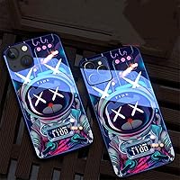 Vista 3 de Funda compatible con iPhone 13 Pro Max colorida y luminosa de vidrio templado, funda protectora para teléfono celular, funda LED brillante de TPU a