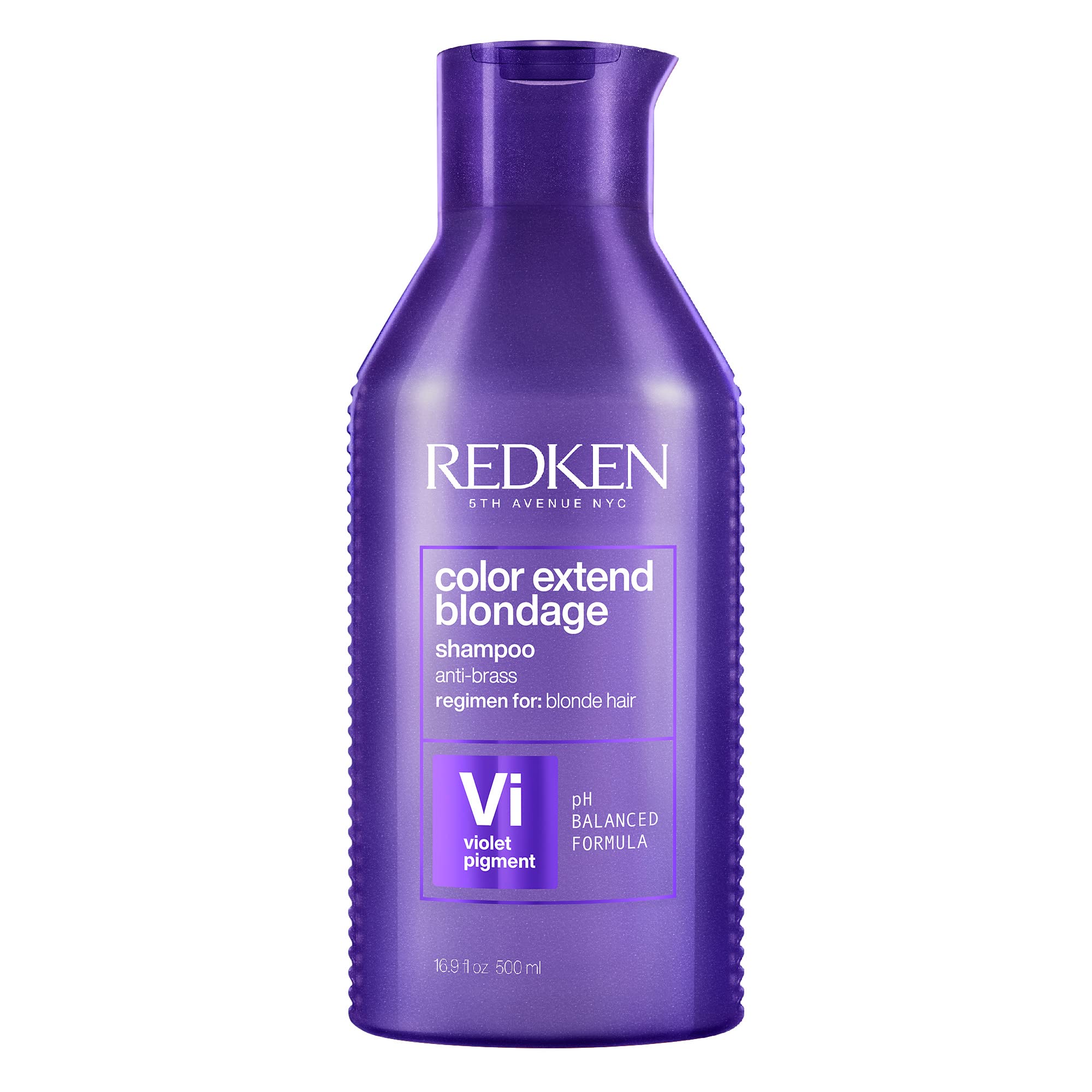 REDKENColor Extend Blondage, Purple Shampoo, For Blonde Hair, Vi Violet Pigment, 66 Percent More Inside, 500ml