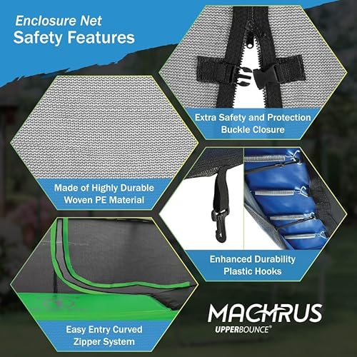 image for Machrus Upper Bounce Trampoline Net Replacement 8FT 10FT 11FT 12FT 13F