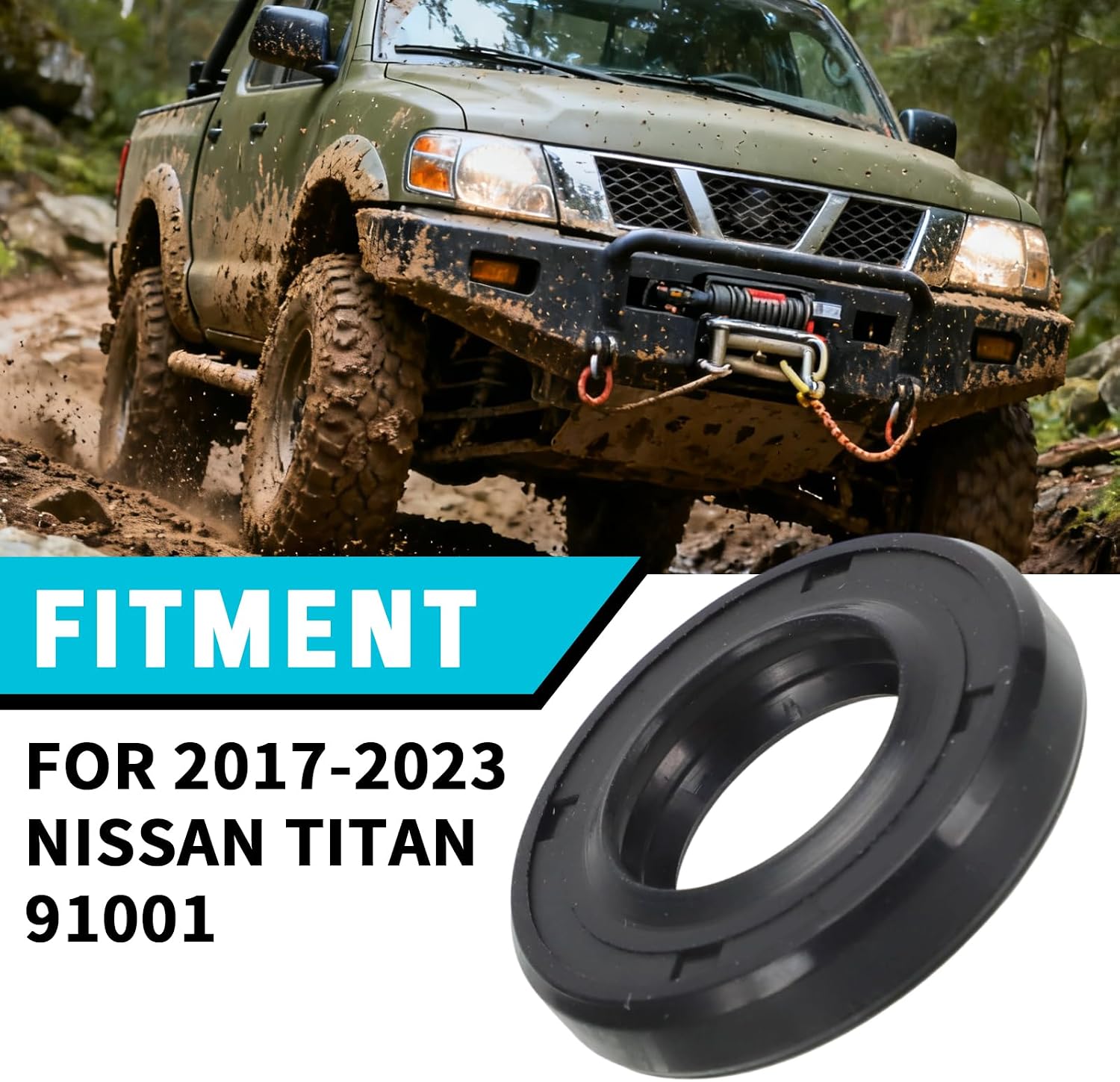 Power Steering Rack and Pinion Input shaft Seal for 2017-2023 NISSAN Titan Replace 91001