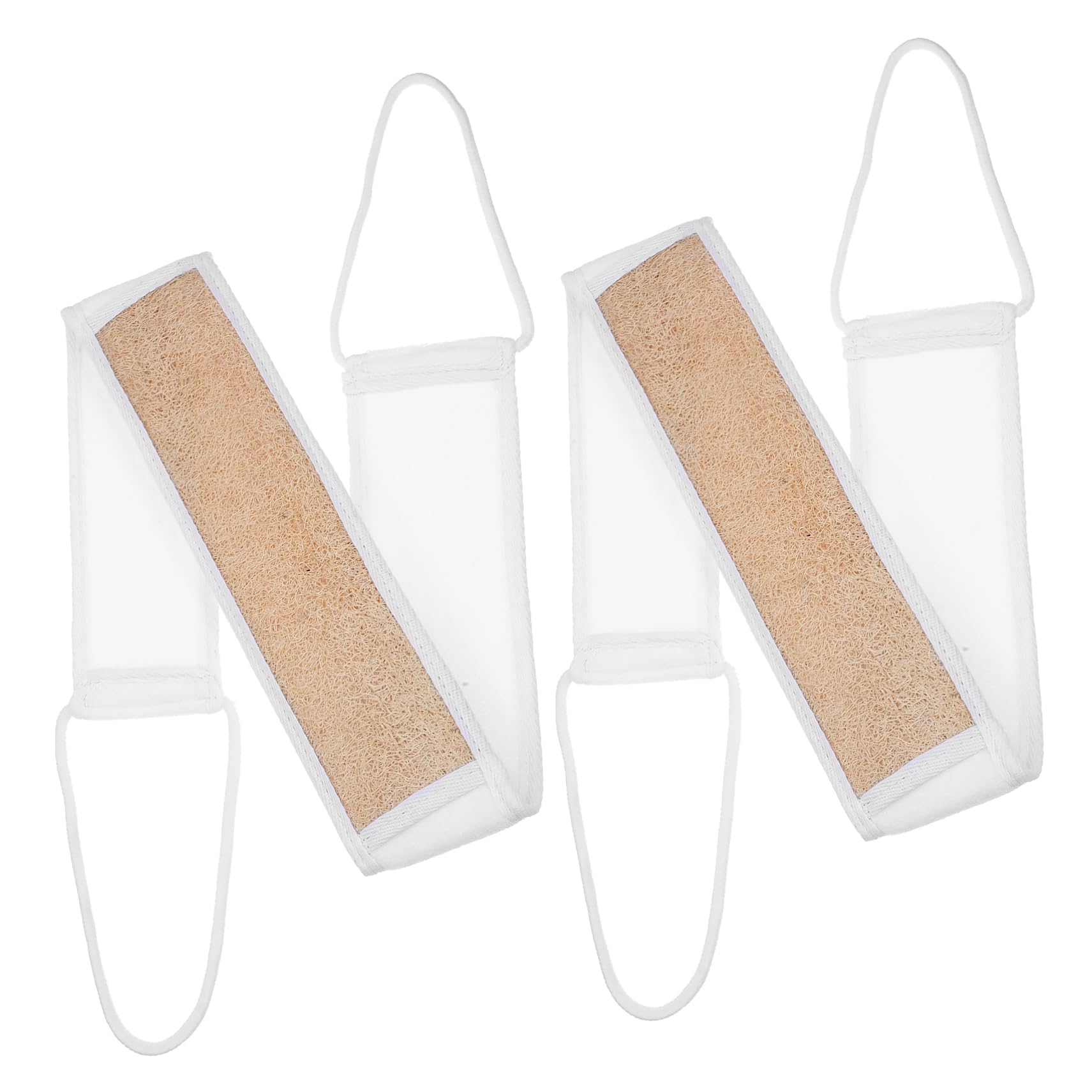 WEKADRIN 2Pcs Exfoliating Loofah Back Scrubber Natural Shower Wash Cloth for Gentle Exfoliation Soft Towel Side for Sensitive Skin Bath Washing Towels for Men and Women