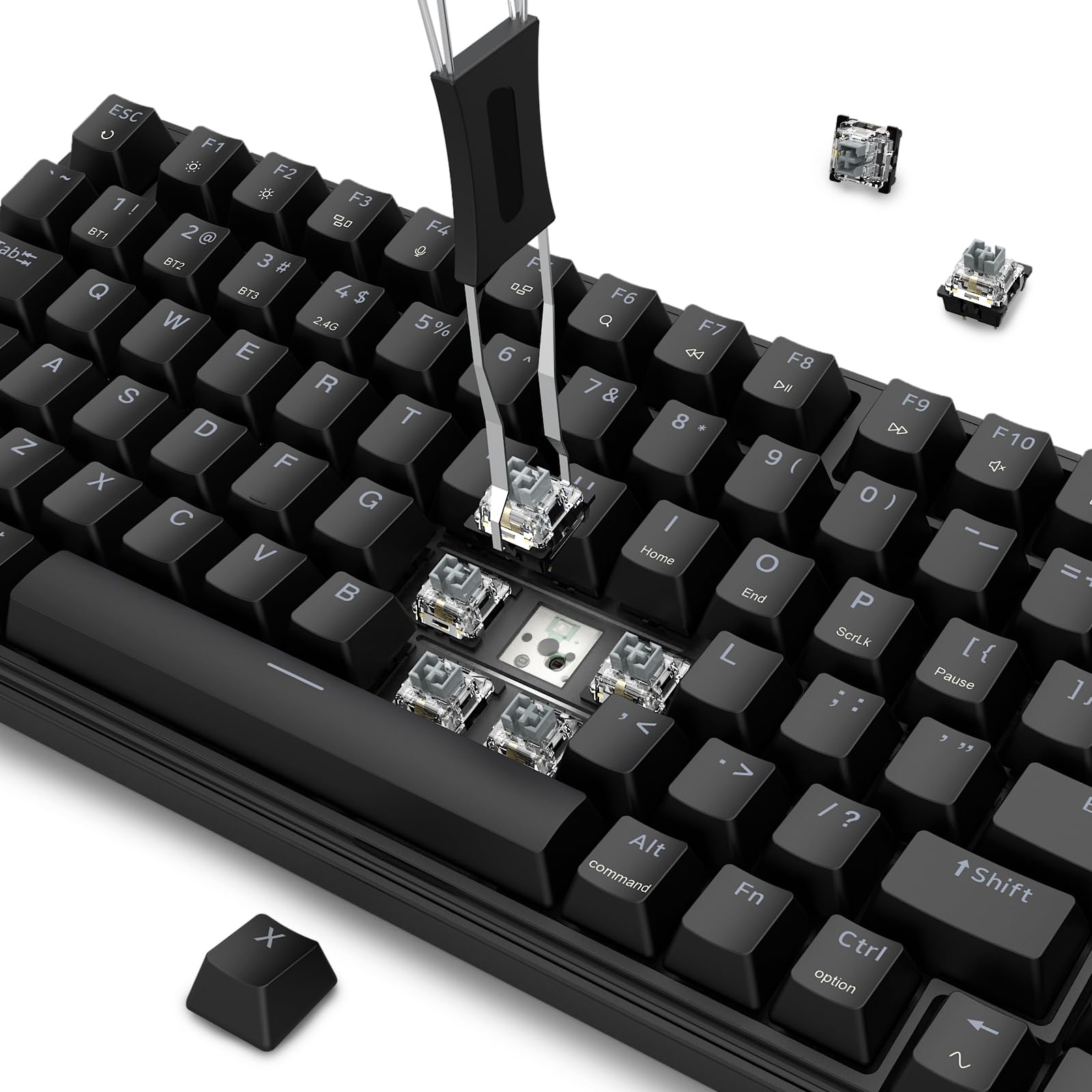 Redragon S162 Combinación de teclado y ratón inalámbrico para juegos de 3 modos, 99 teclas K744 RGB y 8000 DPI M693 para juegos