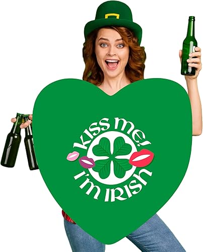 Miniatura 2 de NBSAIRMO Disfraz de corazón para adulto, disfraz de día de San Valentín, disfraz de San Patricio para adultos