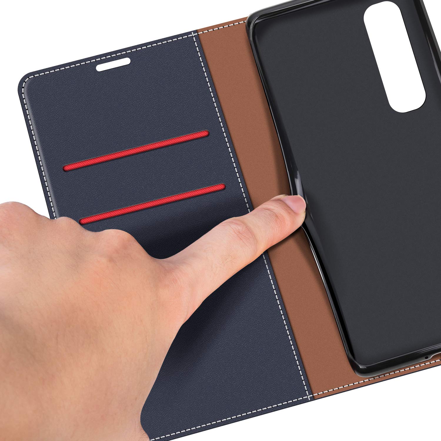 Cadorabo Leder-Hülle Für Oppo FIND X2 NEO – Mit Standfunktion & Kartenfach, Magnetisch