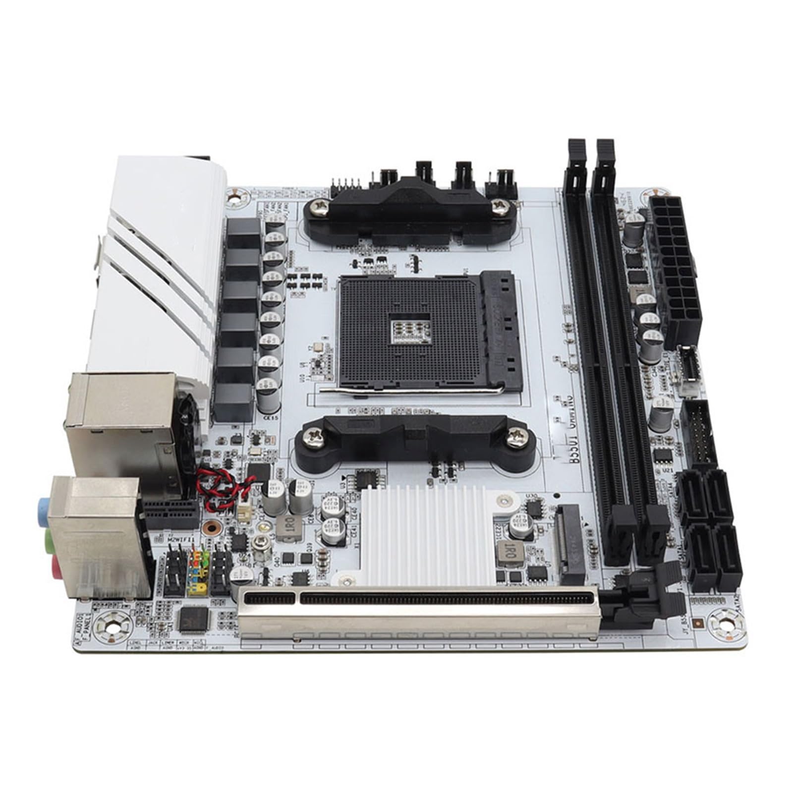 Scheda Madre Fit for Jingyue B550i Gaming Mini ITX con Supporto di Memoria DDR4, AM4 Ryzen 5600GT/5600/5700X, PCIe 4.0, Dual M.2, WiFi 6, PC da Gioco Motherboard