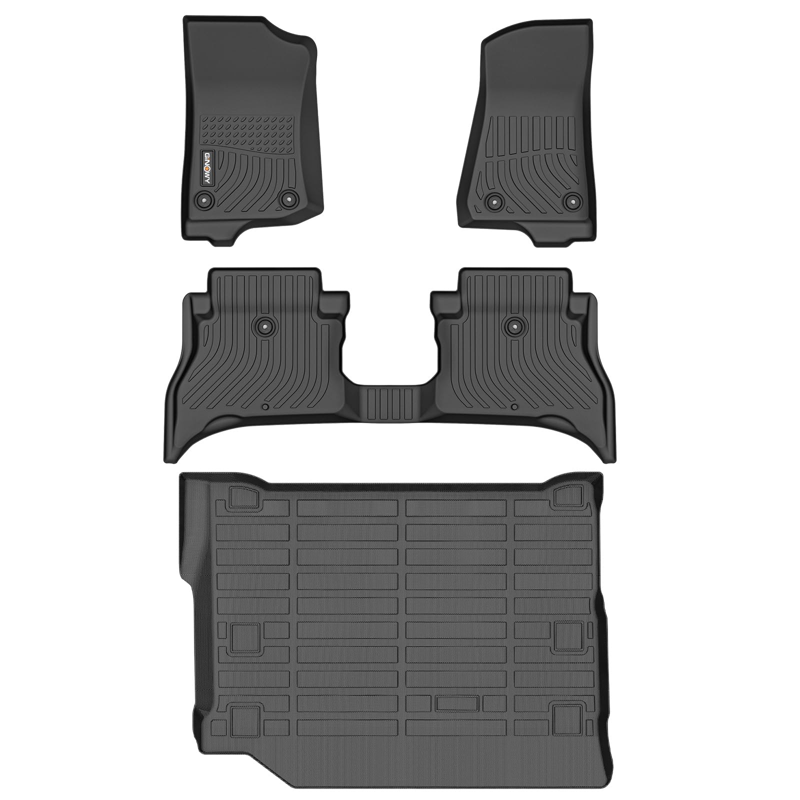 Photo 1 of **MISSING DRIVER SIDE MAT** 
GINOWY®- Floor Mats & Cargo Liner for Jeep Wrangler 4XE 2024-2021
