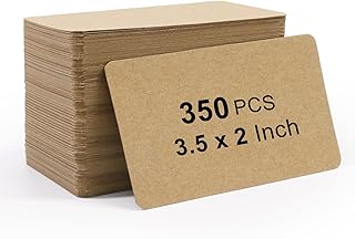 Coideal Kraft Blank Business Cards, 350 Pcs Small Manila Message Note Card Paper Tags, 3.5" x 2" Thank You Greeting Gift Cards