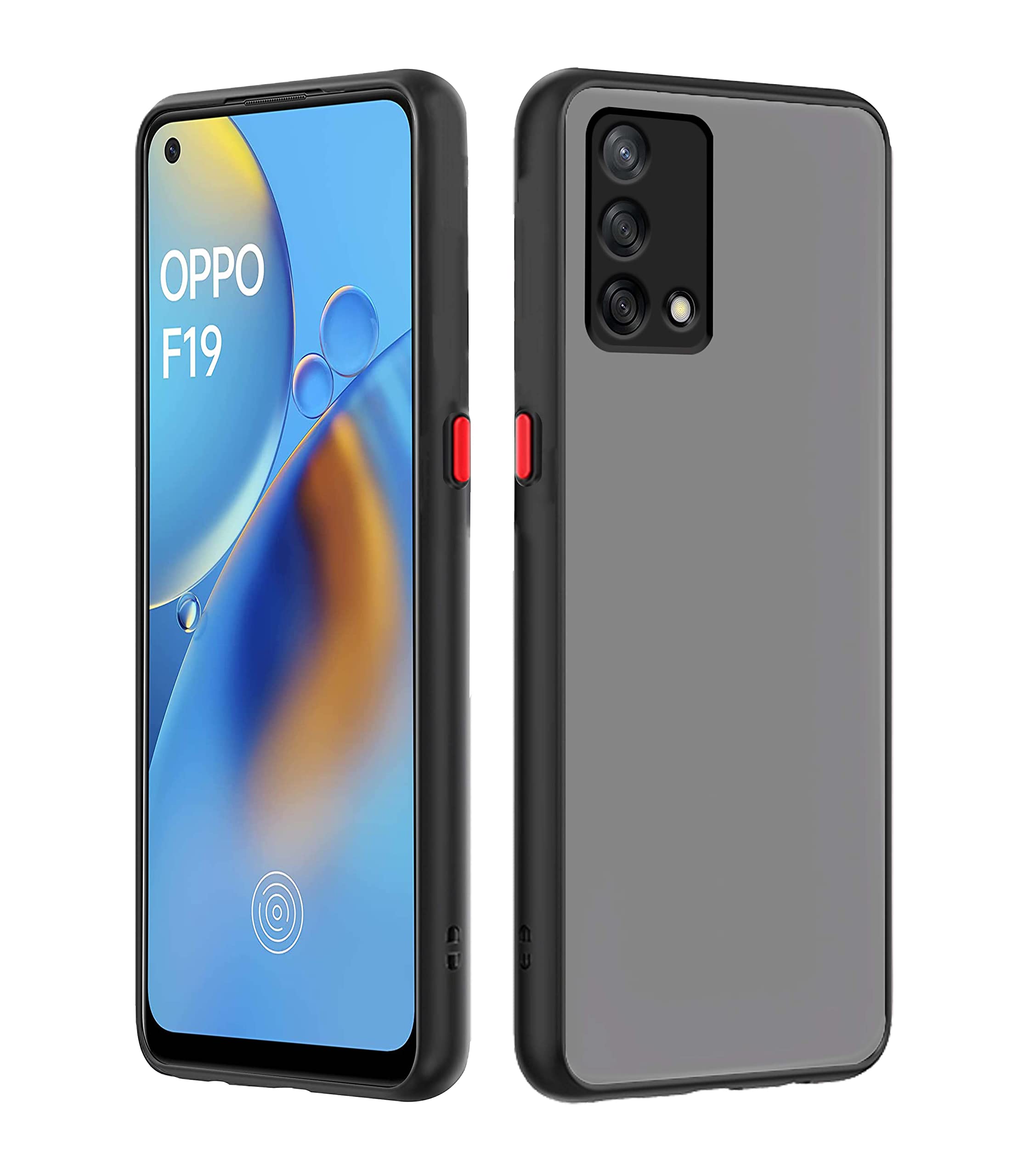 Pikkme Oppo F19 / F19s Back Cover | Hybrid Smoked Back | Full Camera Protection | Raised Edges | Super Soft-Touch | Bumper Case for Oppo F19 / F19s (Black) (B09MF7BBN4) Amazon Price History, Amazon Price Tracker