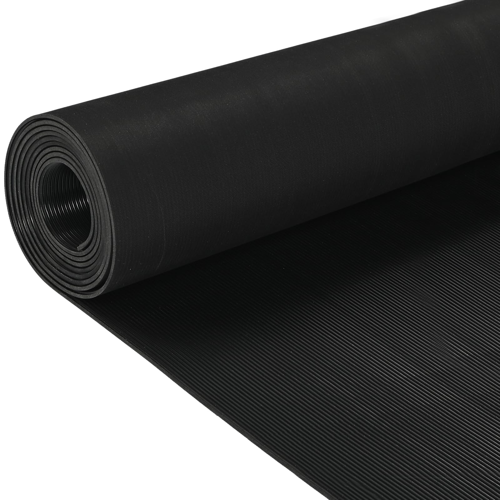 Tapis en caoutchouc antidérapant et imperméable Nisorpa à surface nervurée sécurisée