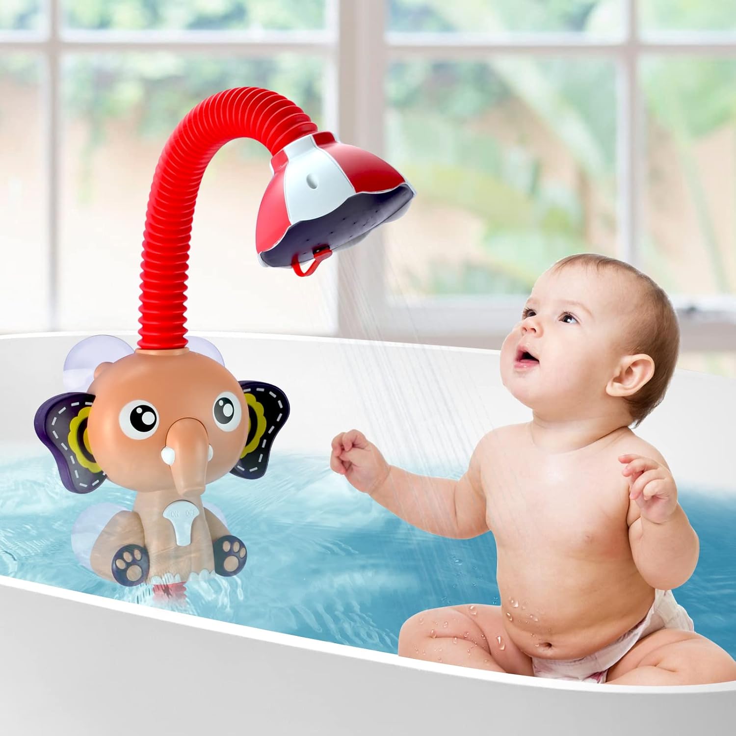 Little World Baby Bath Toys Electric Elephant Baby Shower