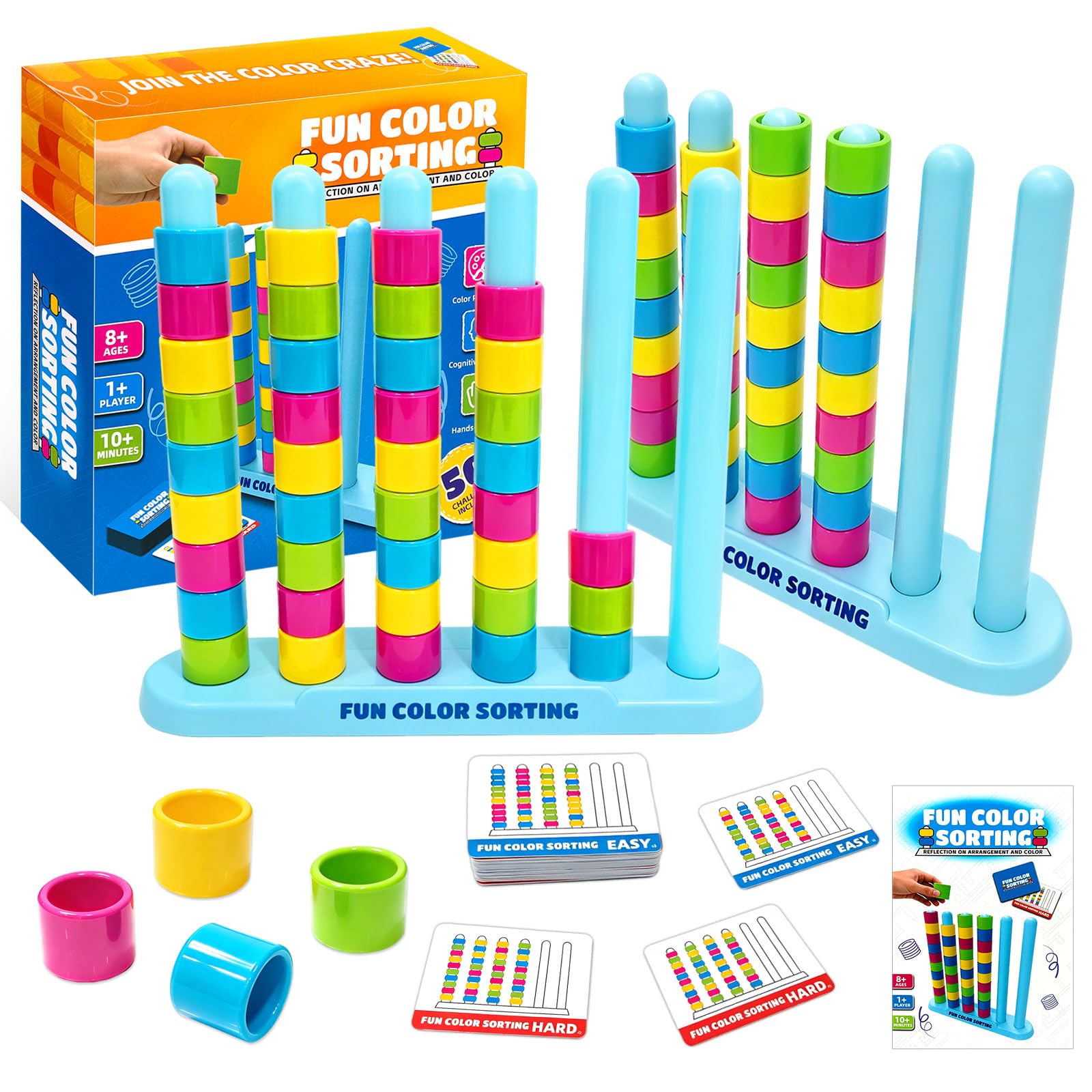 TOGETDREAM Colour Stack Challenge Game, Fast Colour Match Logic Puzzle