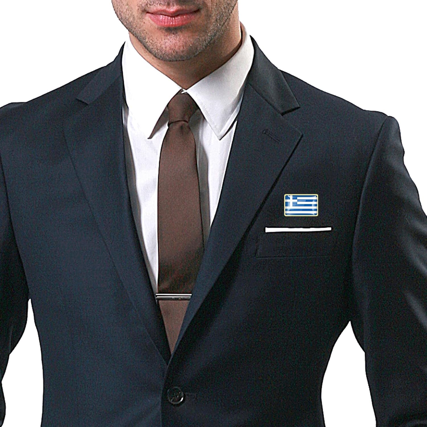 12/24/50/100Pcs Greece Flag Lapel Pins Bulk - Metal Greek Brooch Badge Souvenir for Men Women Clothes Bags Hats