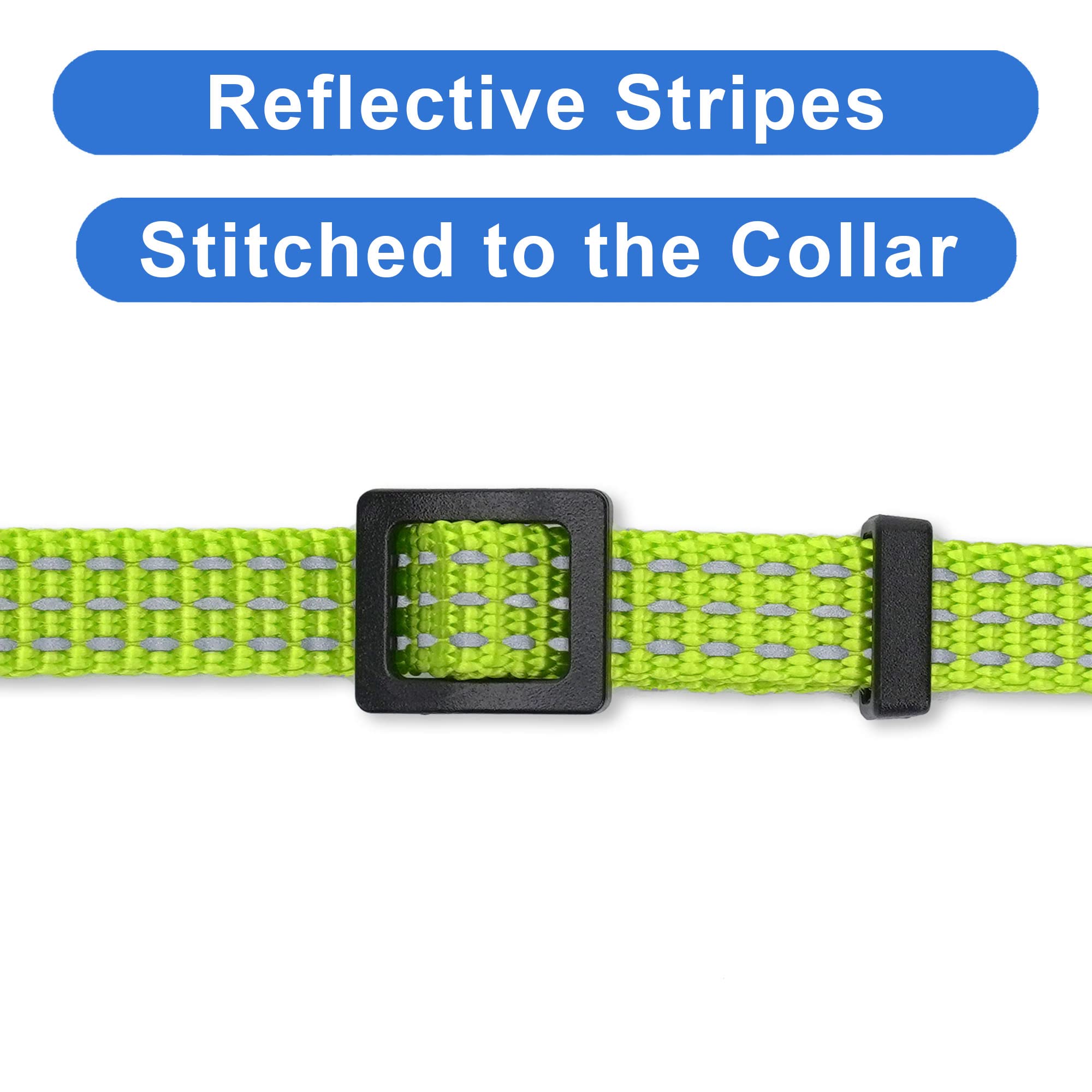 Pawtitas Collar Ajustable para Gato Reflectante con Campana Desmontable Verde — view 4
