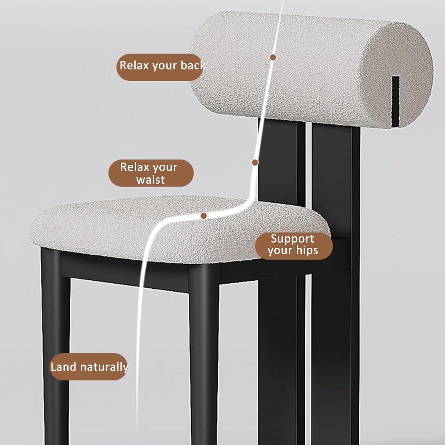 JKGHK Dining Chairs, Room Accent Side Chairs, Armless Dining Room Chair with Backrest, Soft Padded Dining Desk Chair with Wood Legs, for Study, Cofe, Vanity, Restaurant(Natural+White,4PCS)