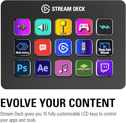 Miniatura 6 de Elgato Stream Deck XL - Control avanzado de transmisión y transmisión MK.2 - Controlador de estudio, 15 teclas macro, acciones de activación en