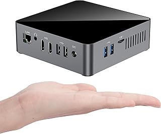 Mini PC Windows 10 Pro, Intel Celeron J4125(up to 2.7GHz) Mini Computers 8GB LPDDR4 128GB SSD Small Desktop PC Support Dual WiFi/Gigabit Ethernet /BT4.2 /USB3.0 /4K HD