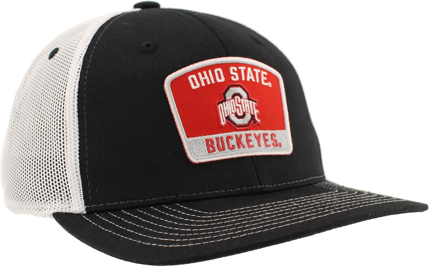 ZHATS Standard NCAA Officially Licensed Trucker Hat Dakota Switchback Patch Black White, One Size - Image 5